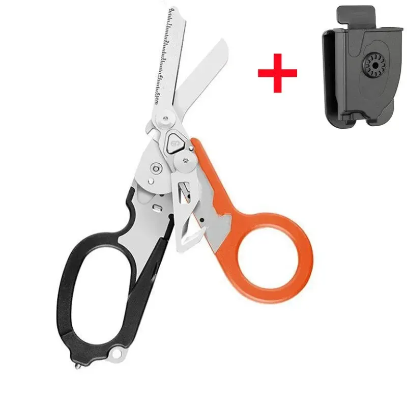 XIAOTREE Multifunction Tactical Folding Scissors for First Aid and Survival