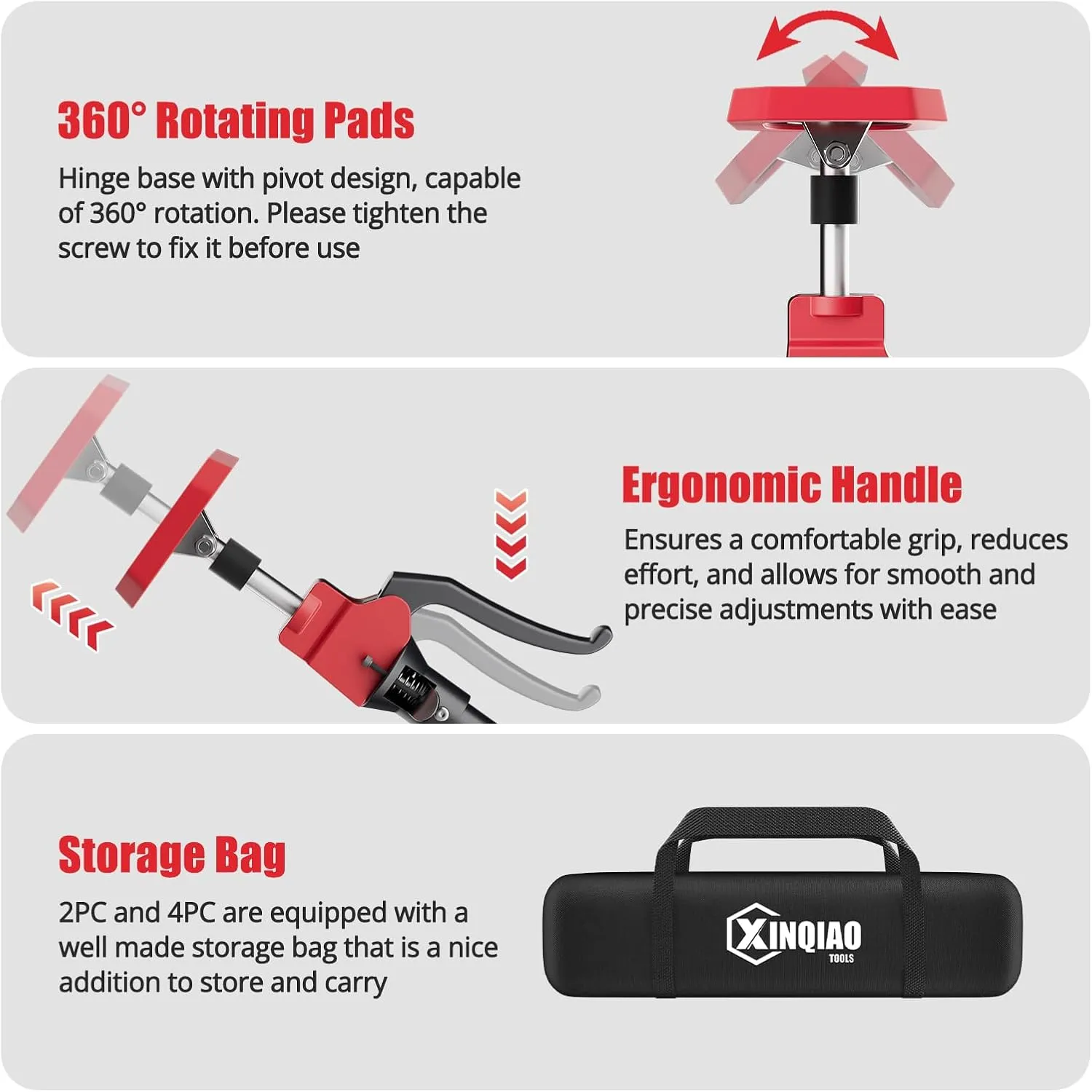 XINQIAO Cabinet Jacks for Installing Cabinets, Heavy Duty Third Hand Tools Adjustable Support Pole from 49.2 in to 114.2 in, 4 PCS