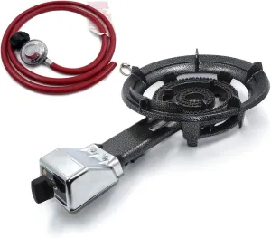 XKMT- Camping Portable Propane 32,000 BTU Gas Burner Stove Jumbo Super Supergas Camp Tailgating [P/N:ET-COOK004-31A-IRONCAST]