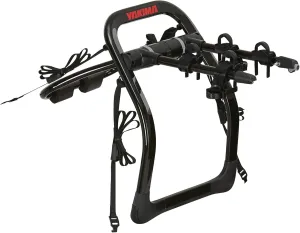 Yakima FullBack 3 Premium Trunk Bike Rack, Holds 3 Bikes, Tool-Free Installation, SuperCush ZipStrips, Foldable Arms, SKS Locks, Bottle Opener