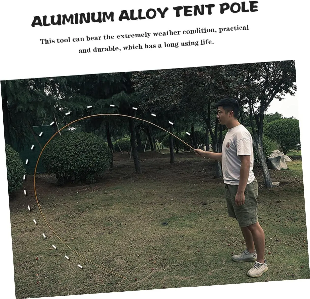 Yardwe Adjustable Tent Aluminum 8.5mm Thick for Canopy Tent for Outdoor Camping Shelter