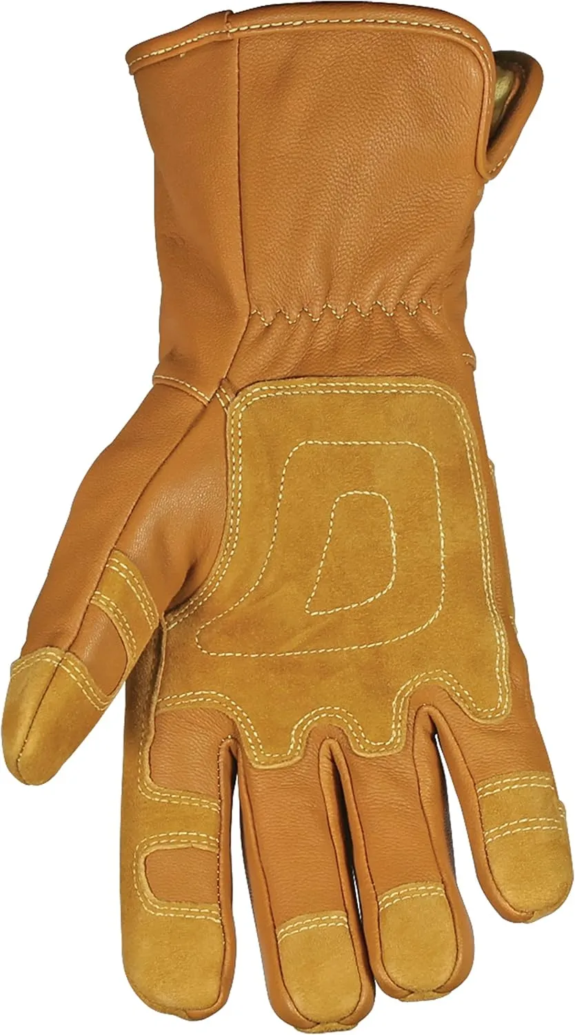 Youngstown Glove 11-3285-60-XL Flame Resistant Waterproof Leather Utility Lined with Kevlar Gloves, X-Large