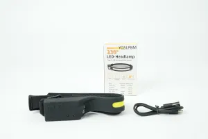 YQSLPBM Rechargeable Headlamp 230° Wide Beam Head Lamp, Motion Sensor LED Headlamp Rechargeable, 5Mode Headlamps for Adults, Bright Head Lights for Forehead, Hard Hat Headlight