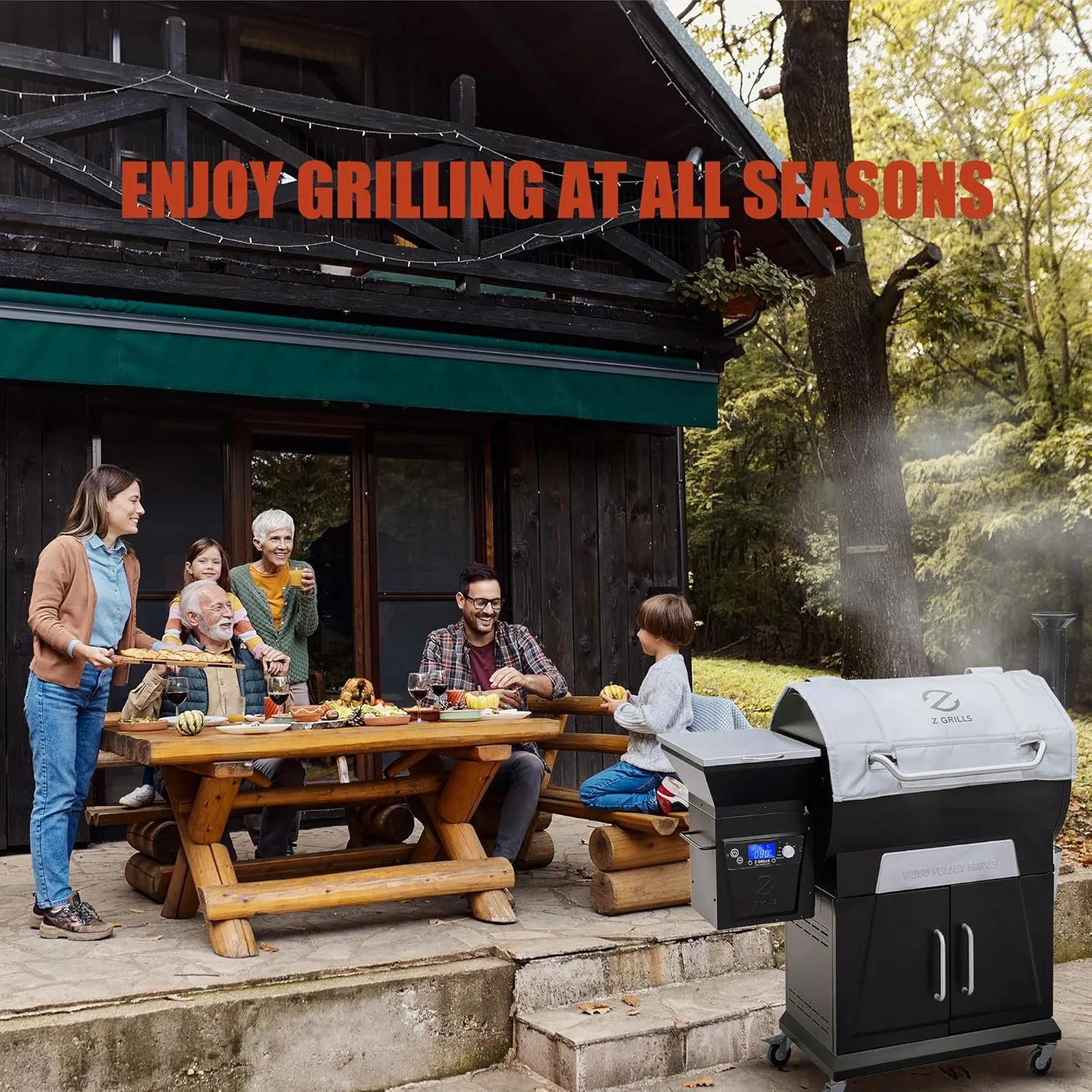 Z GRILLS Thermal Insulation Blanket Fire-Resistant 3-Layer Construction for Enhanced Temperature Preservation, Pellet Savings, Snow Resistance and Waterproof - Ideal for Outdoor Grilling