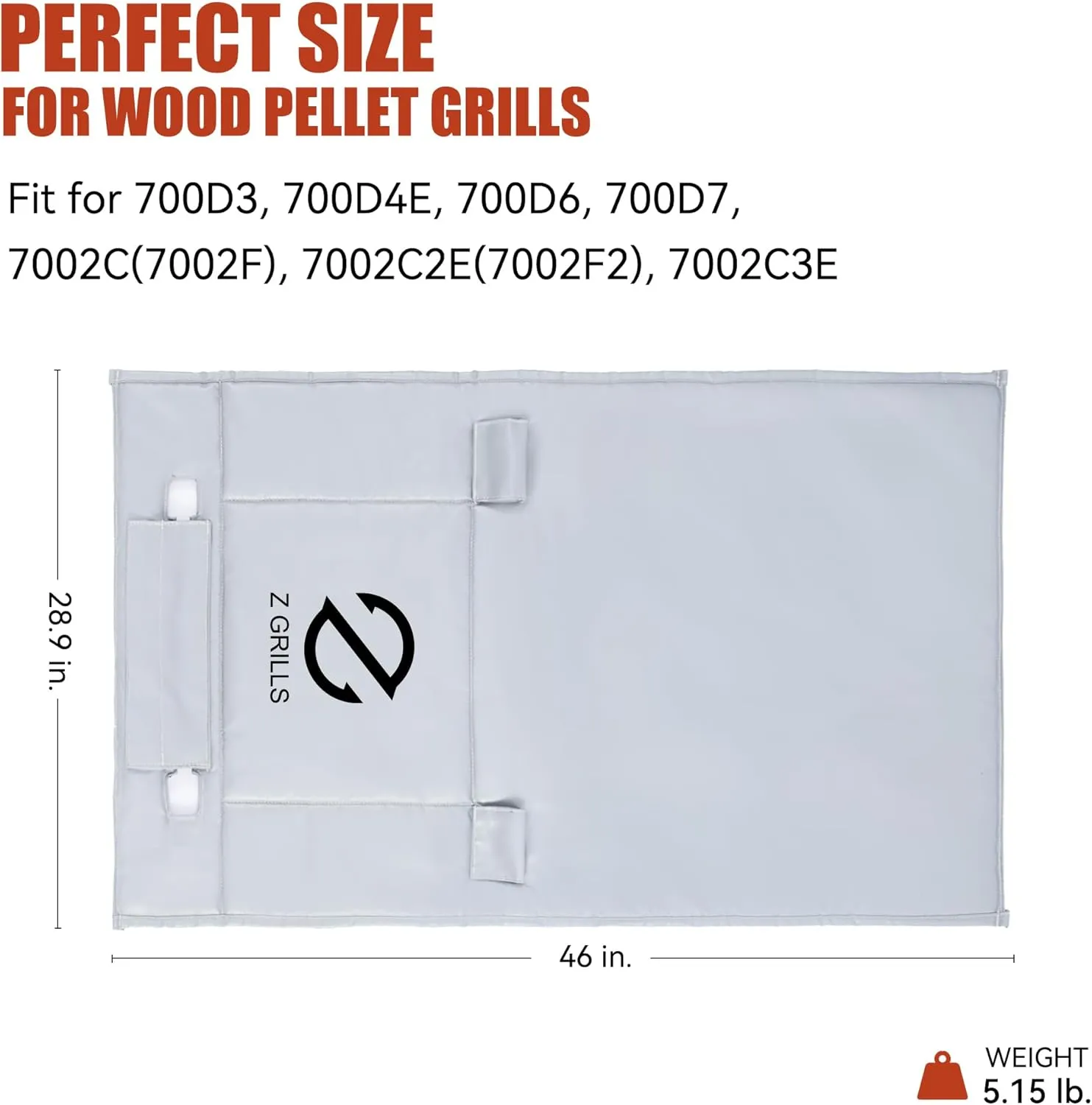 Z GRILLS Thermal Insulation Blanket Fire-Resistant 3-Layer Construction for Enhanced Temperature Preservation, Pellet Savings, Snow Resistance and Waterproof - Ideal for Outdoor Grilling