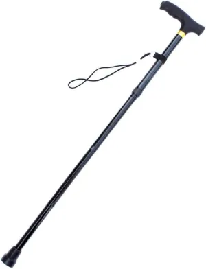 Zhong Thickened Aluminium Alloy Folding Walking Stick with Light Hiking Stick for Seniors Non-Slip Telescopic Walking Stick