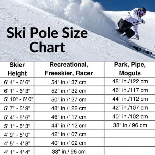 Zipline Blurr 16.0 Graphite Composite Downhill Ski Poles - Lightweight, Durable, Freeride All-Mountain, Ergonomic Grip, Ideal for All-Mountain Skiing - Choice of Gold Medalist David Wise